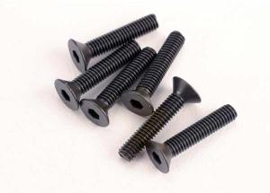 Traxxas Screws M3x15mm Countersunk Hex Socket (6) TRX2553