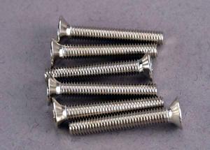 Traxxas Screws, 3x20mm countersunk machine screws (6) TRX2590