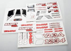Traxxas Decal Sheets, Bandit VXL TRX2413R