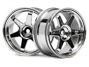 HPI Racing  TE37 WHEEL 26MM CHROME (3MM OFFSET) 3842