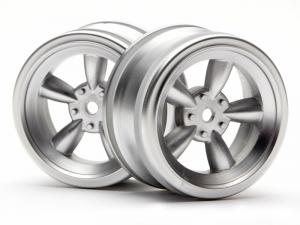 HPI Racing  VINTAGE 5 SPOKE WHEEL 26MM MATTE CHROME(0MM OFFSET) 3815