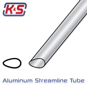 Alu Streamline tube 15.9x590mm (5/8x35") 3pcs
