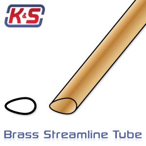 Brass Tube Streamline 305mm (1pcs)