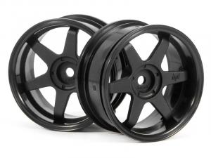 HPI Racing  TE37 WHEEL 26MM BLACK (6MM OFFSET) 3846