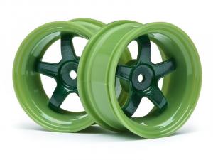 HPI Racing  Work Meister S1 Wheel Green (6mm Offset/2Pcs) 111091