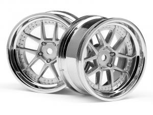 HPI Racing  DY-CHAMPION 26MM WHEEL (CHROME/SILVER/6MM OS/2PCS) 111276