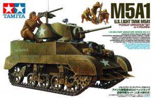 Tamiya 1/35 U.S. M5A1 with 4 figures pienoismalli