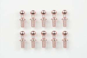 Alu. 4mm ball connect. 10stk Pink