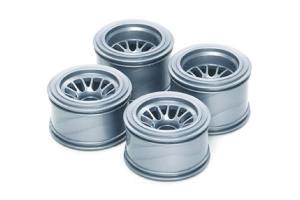Tamiya F104 mesh wheels (rubber tire) varaosa