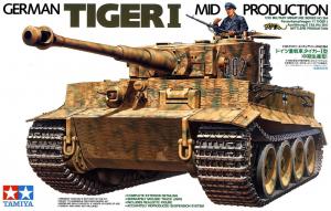 Tamiya 1/35 German Tiger I Mid production pienoismalli