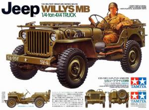 Tamiya 1/35 US Willys MB Jeep pienoismalli