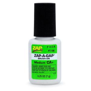 ZAP CA+ 1/4 oz 7gr Brush-On Green liima