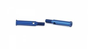 Aluminium Front Hub Carrier Axle blue (2pcs) - S10 Twister