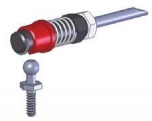 Aluminum Ball Connector 4-40 with locking sleeve