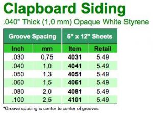 Clapboard 1x150x300 2.5 space