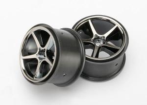 Traxxas Wheels Gemini Black Chrome 2.2" (2) TRX7172A