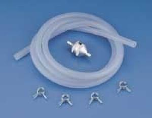 Silicone Tubing Blue 90cm (3.2mm id) with fuelfilter & clips
