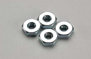 6-32 steel hex nuts (4 per pkg