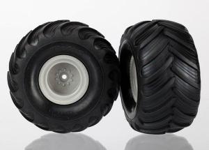 Traxxas Tires & wheels, assembled (Monster Jam replica grey wheels, TRX7265
