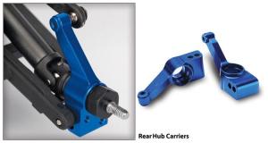 Traxxas Carriers, Stub Axle Rear Aluminium Blue (2) TRX1952X