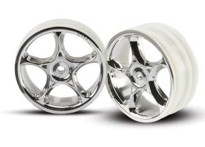 Traxxas Wheels Tracers Chrome 2.2" 2WD Front (2) TRX2473