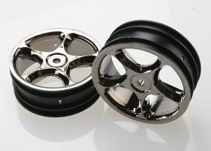 Traxxas Wheels Tracers Black Chrome 2.2" 2WD Front (2) TRX2473A