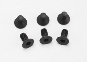 Traxxas Screws, 3x6mm countersunk machine (6) (hex drive) TRX2534