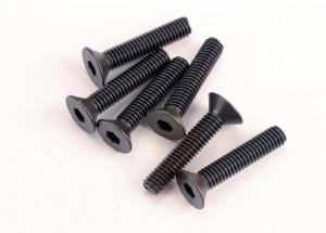 Traxxas Screws M3x15mm Countersunk Hex Socket (6) TRX2553