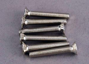 Traxxas Screws, 3x20mm countersunk machine screws (6) TRX2590