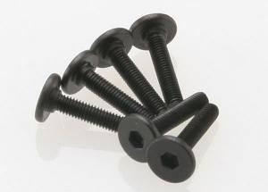 Traxxas Screws M3x15mm Flat-head Hex Socket (6) TRX3646