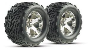 Traxxas Tires & Wheels Talon/All-Star Chrome 2.8" (2) TRX3669