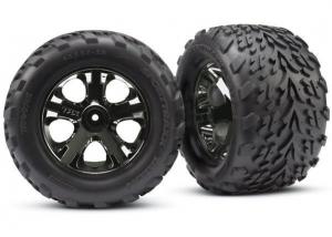 Traxxas Tires & Wheels Talon/All-Star Black Chrome 2.8" TSM (2) TRX3669A