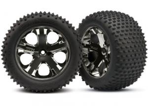 Traxxas Tires & Wheels Alias/All-Star Black Chrome 2.8" TSM Rear (2) TRX3770A