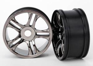 Traxxas Wheels Split-Spoke Black Chrome Front (2) XO-1 TRX6478