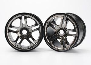 Traxxas Wheels Split-Spoke Black Chrome (17mm) 3.8" (2) TRX5172A