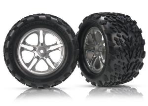 Traxxas Tires & Wheels Talon/SS Satin (14mm) 3.8" (2) TRX5174A