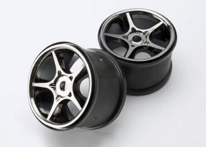 Traxxas Wheels Gemini Black Chrome (17mm) 3.8" (2) TRX5372X
