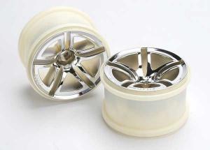 Traxxas Wheels Twin-Spoke Chrome 2.8" (2) TRX5572