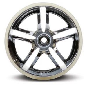 Traxxas Wheels Twin-Spoke Chrome (Nitro Front) 2.8" (2) TRX5574