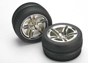 Traxxas Tires & Wheels Victory/Twin-Spoke (Nitro Front) 2.8" (2) TRX5575