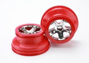 Traxxas Wheels SCT Chrome-Red 2.2/3.0" 2WD Front (2) TRX5870