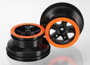 Traxxas Wheels SCT Black-Orange  2.2/3.0" 2WD Front (2) TRX5870X
