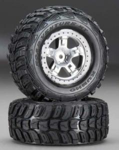 Traxxas Tires & Wheels Kumho/SCT Satin-Black 4WD/2WD Rear (2) TRX5880