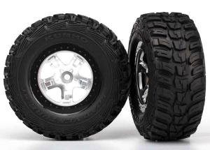 Traxxas Tires & Wheels Kumho/SCT Satin Chrome 4WD/2WD Rear (2) TRX5880X
