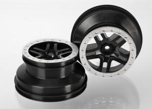 Traxxas Wheels SCT Split-Spoke Black-Satin 2.2/3.0" 4WD/2WD Rear (2) TRX5884