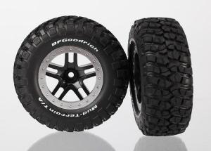 Traxxas Tires & Wheels BFGoodrich/S-Spoke Black-Satin 2WD Front (2) TRX5885