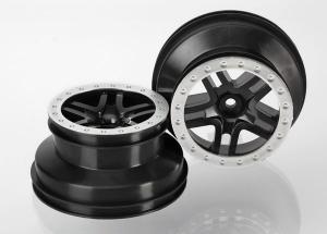 Traxxas Wheels SCT Split-Spoke Black-Satin 2.2/3.0" 2WD Front (2) TRX5886