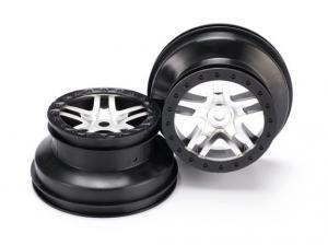 Traxxas Wheels SCT Split-Spoke Chrome-Black (14mm) 2.2/3.0" (2) TRX5974