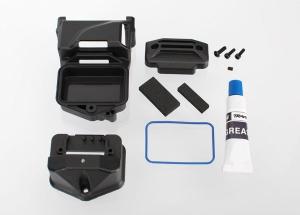 Traxxas Box, receiver (sealed) (servo mount)/ foam (2)/ BCS 3x10mm/ TRX6424