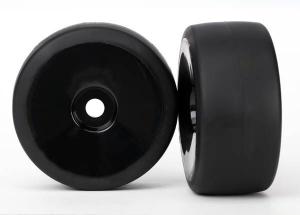 Traxxas Tires & Wheels Slicks S1/Dished Black Front (2) XO-1 TRX6475